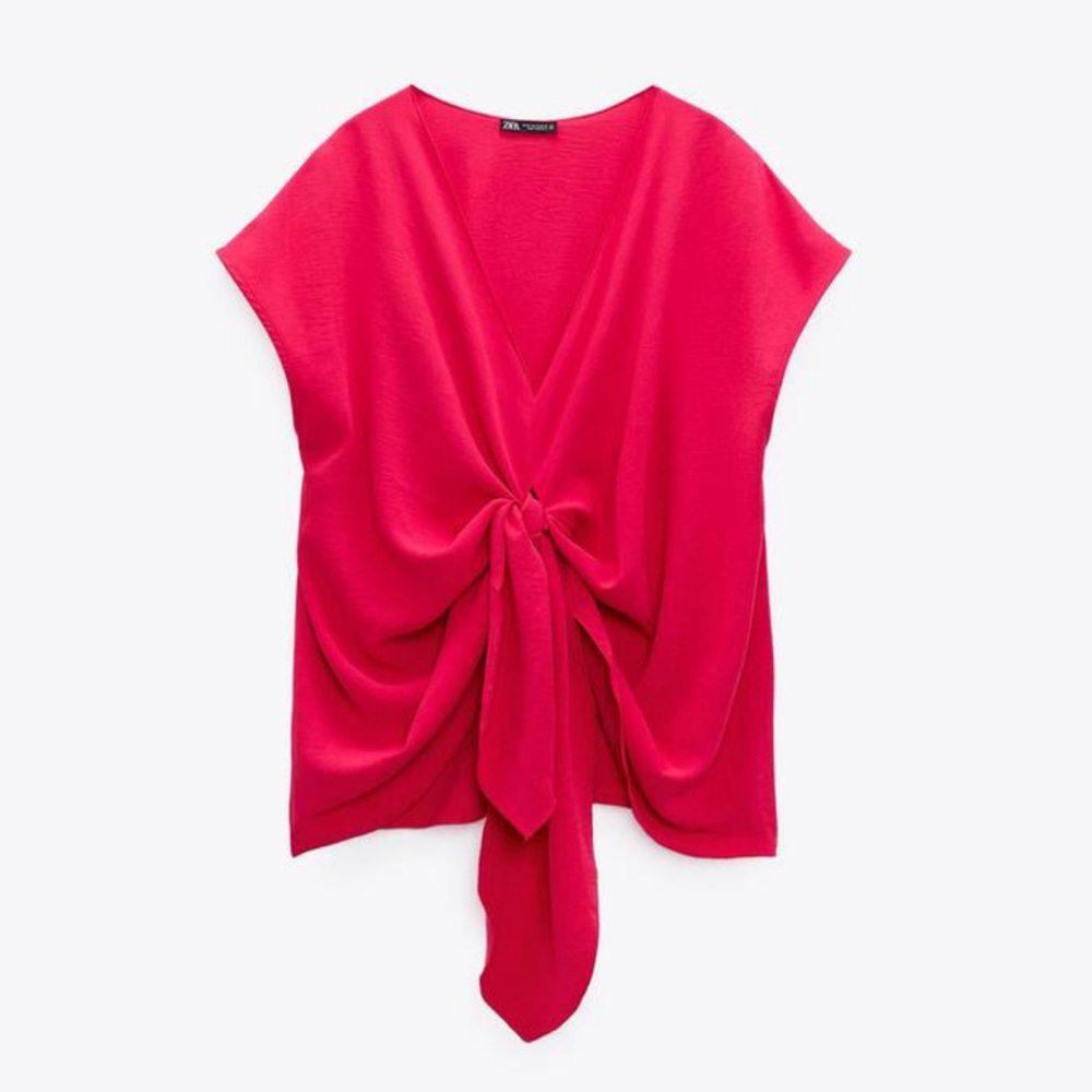 Zara Flowy Knot Top - M